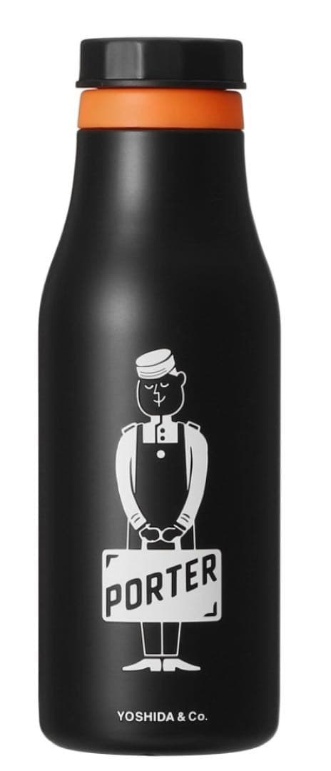PORTER ステンレスロゴボトル ブラック 473ml
