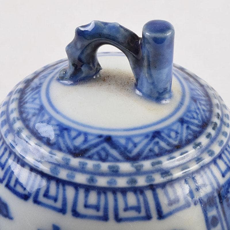 九谷焼 九谷清々軒 矢口永寿造 染付 花文 鐘香合 共箱 V R9194 - メルカリ