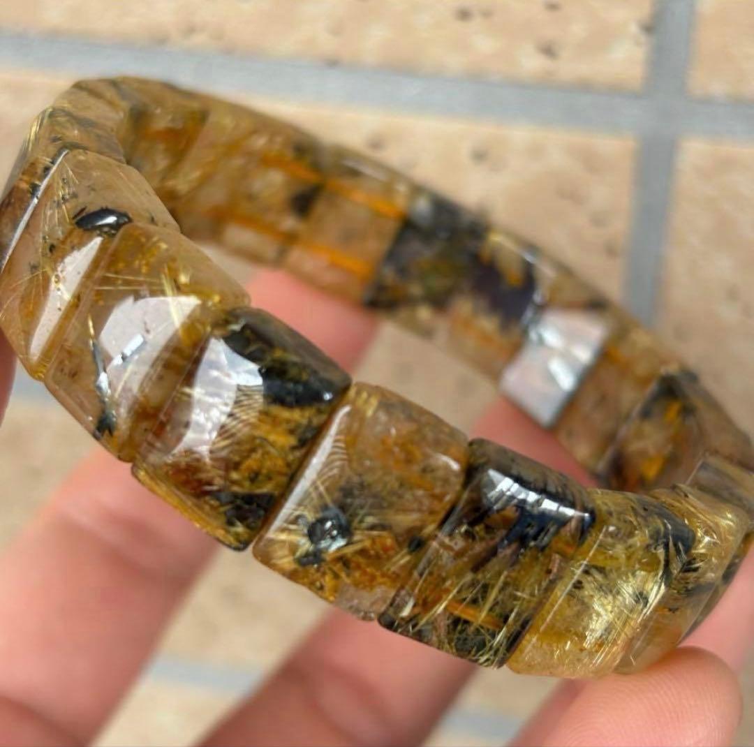 太陽放射タイチンルチルクォーツ　ブレスレット tichinrutile-pw1002is01-2-