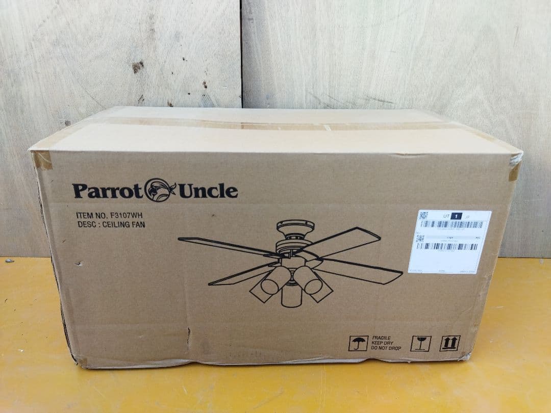 Parrot Uncle シーリングファン F3107WH 照明　ライト未開封品