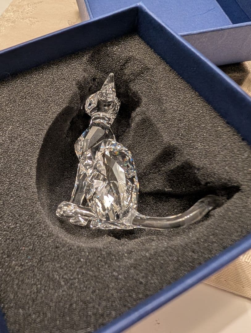 Swarovski クリスタル 猫の置物