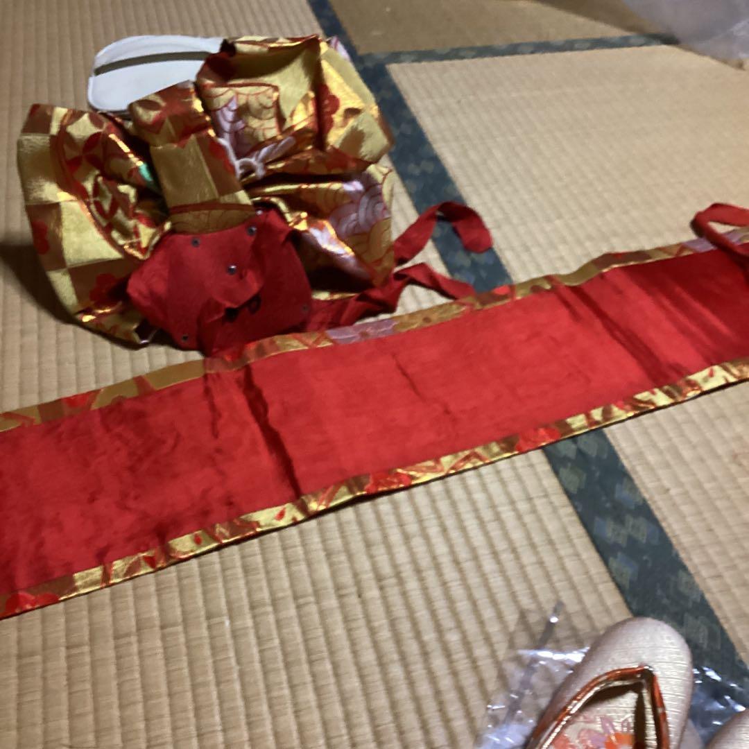 七五三七歳用のフルセット　帯幅18センチ　草履21、5センチ