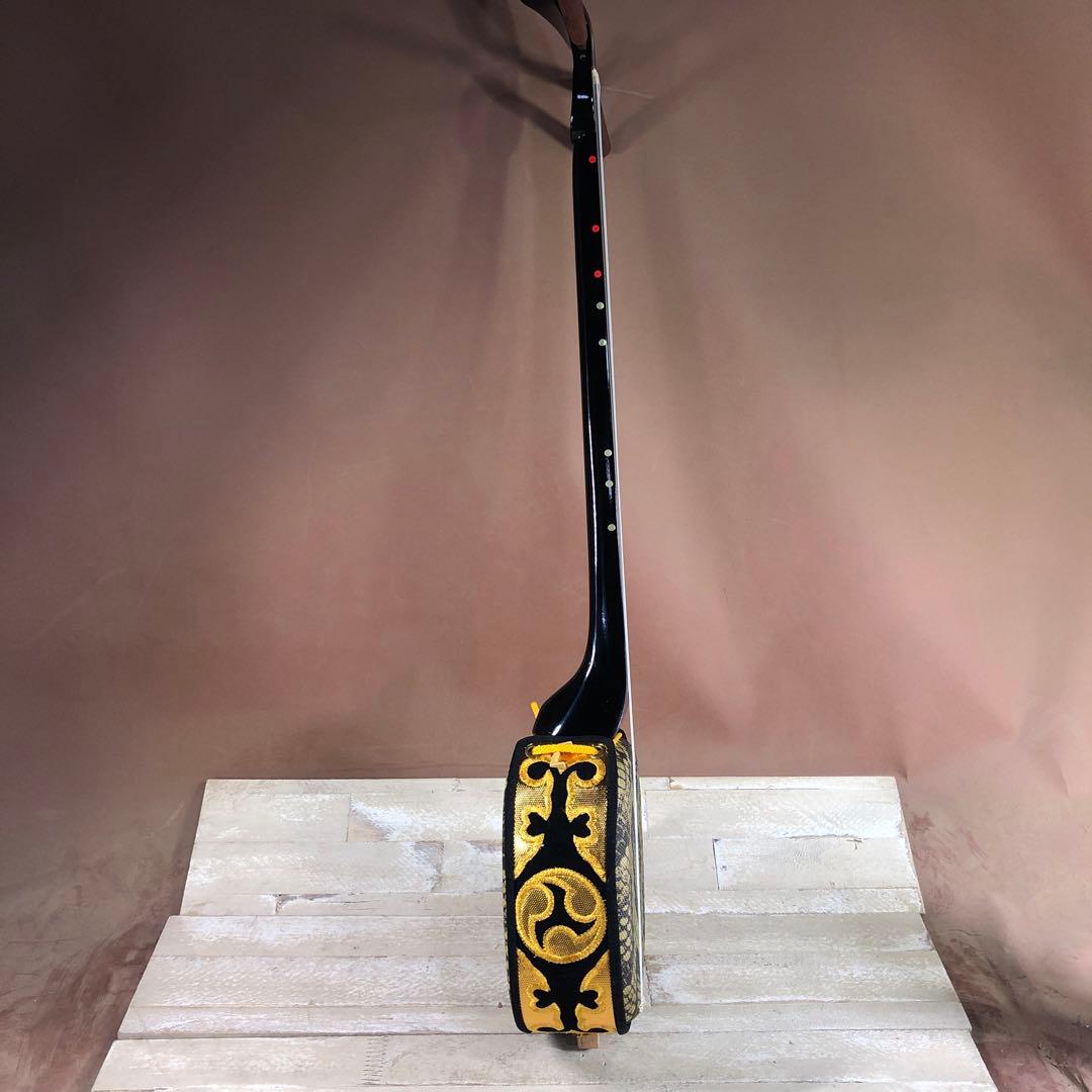 沖縄　蛇皮模様 三線 3弦と付属付き