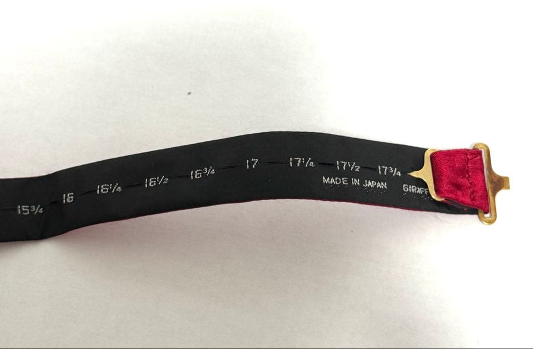 シルク100% 蝶ネクタイ　薔薇　ローズ　バラ　赤　RED