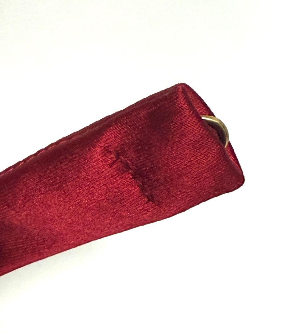 シルク100% 蝶ネクタイ　薔薇　ローズ　バラ　赤　RED