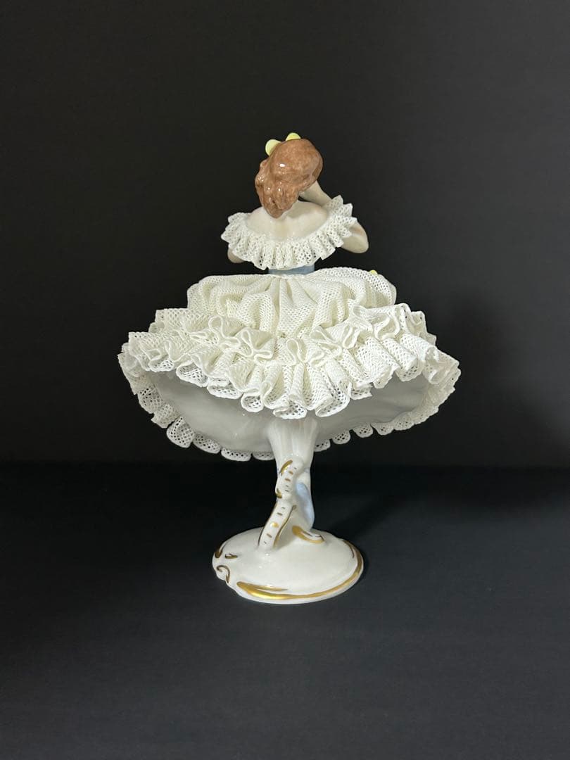 【美品】アイリッシュドレスデン フリルドレスレース ドイツ オリジナルBOX付