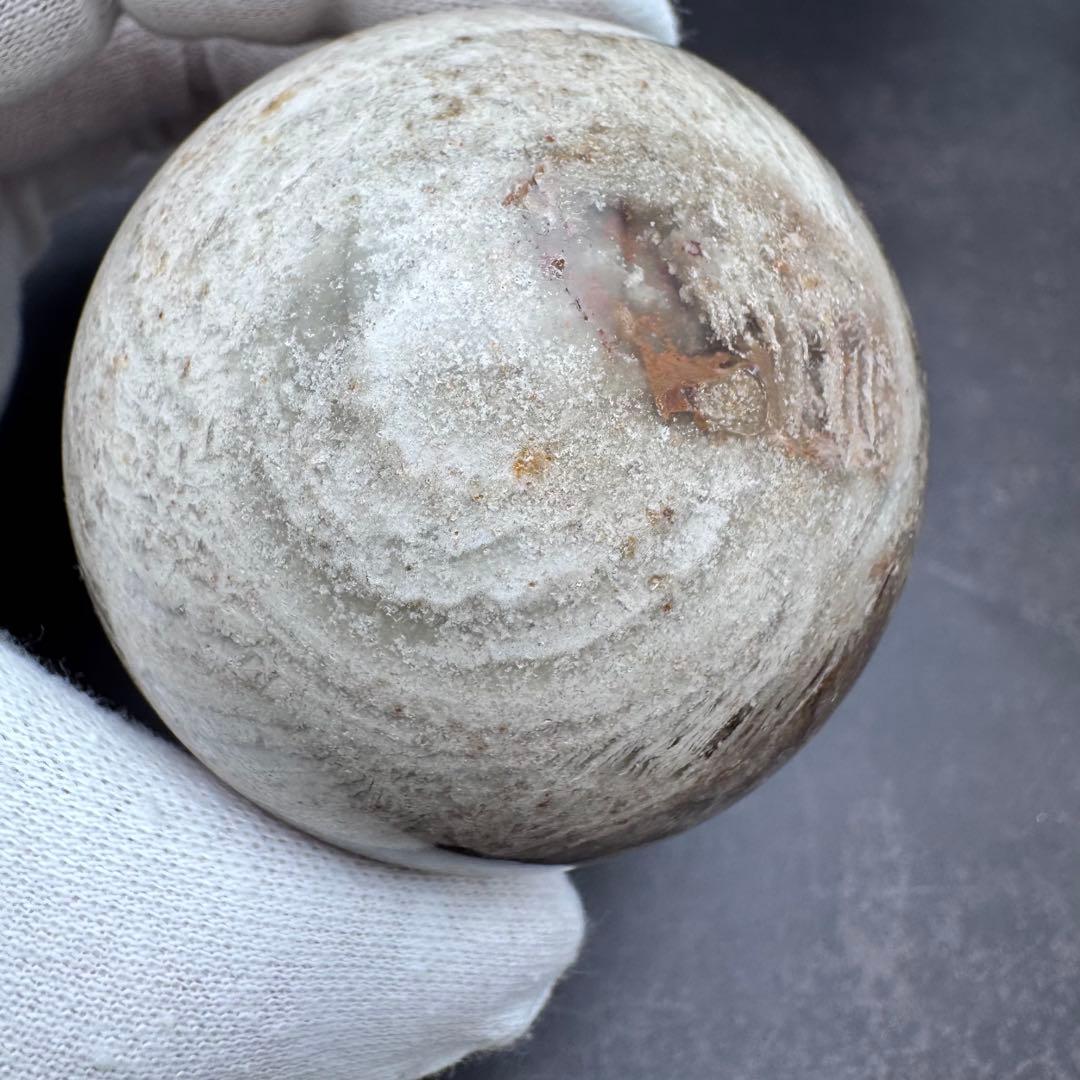 M-30虹入り層状ガーデンクォーツ丸玉 スフィア 庭園水晶 天然石 58.7mm