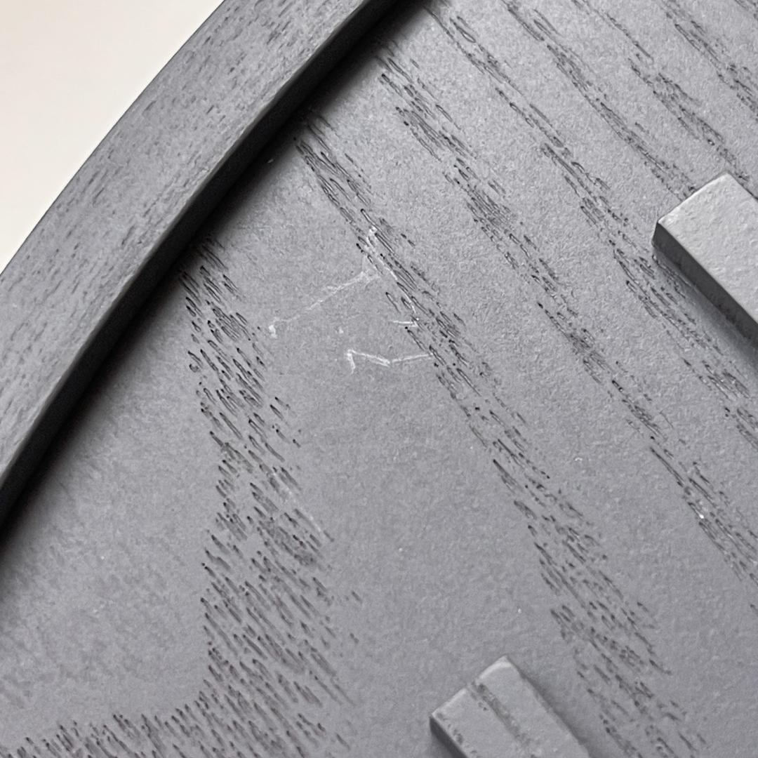 【送料込】NEXTIME ウッドウッドミディアム 壁掛け時計(グレー) 35cm