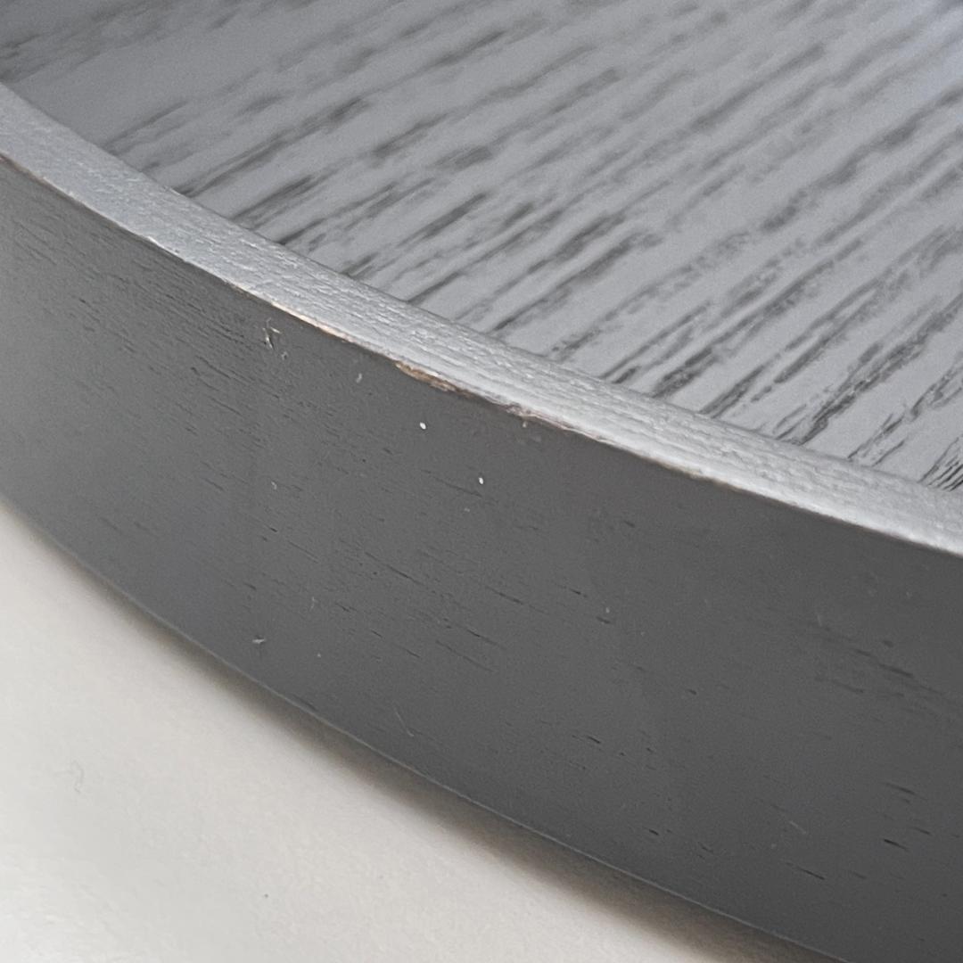 【送料込】NEXTIME ウッドウッドミディアム 壁掛け時計(グレー) 35cm