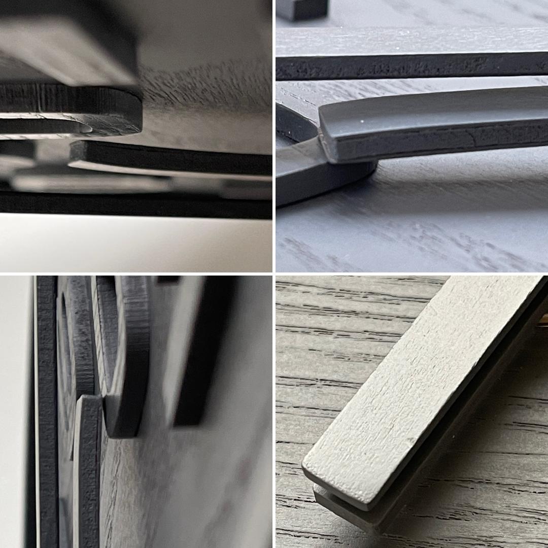 【送料込】NEXTIME ウッドウッドミディアム 壁掛け時計(グレー) 35cm