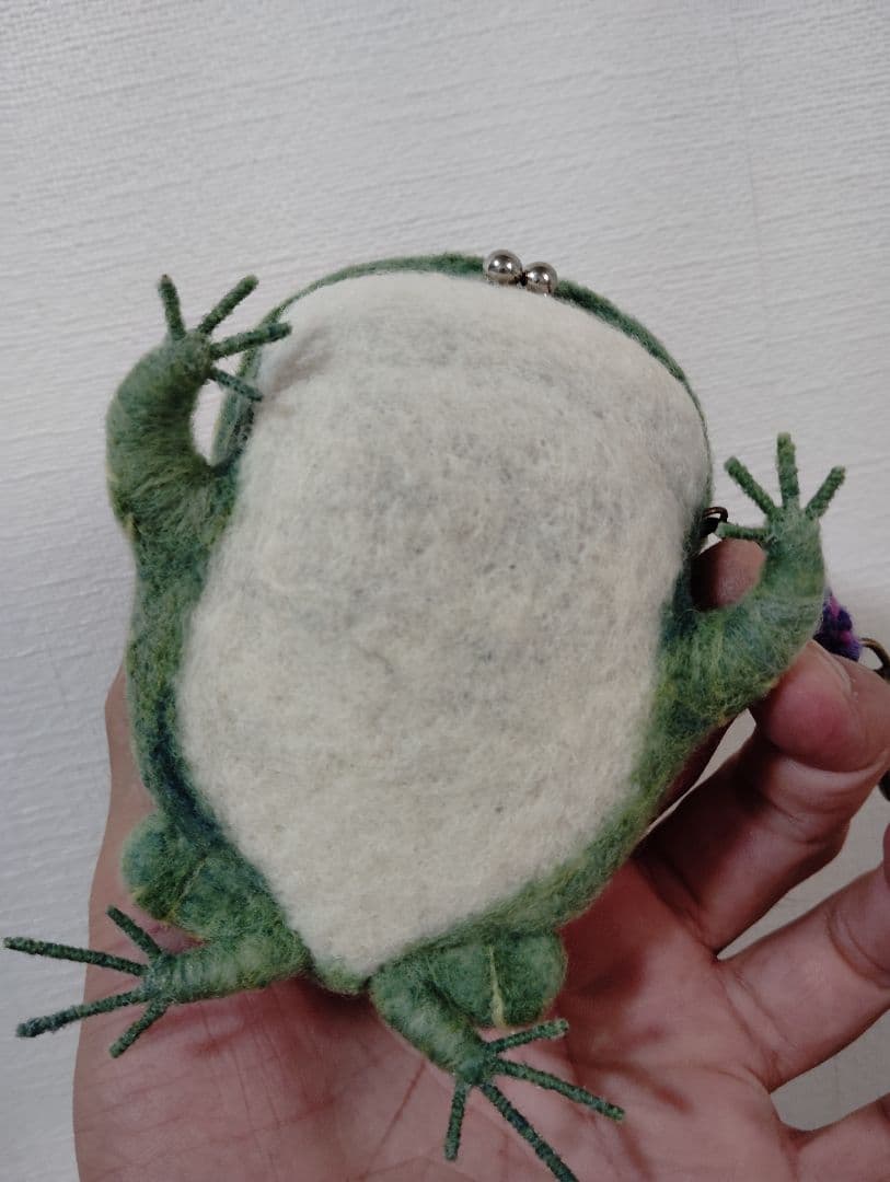 羊毛フェルト がま口ホルダー ハンドメイド - メルカリ