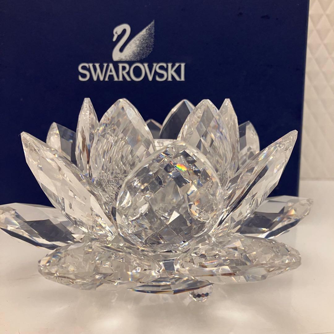 スワロフスキー SWAROVSKI 睡蓮　置物　オブジェ　 インテリア