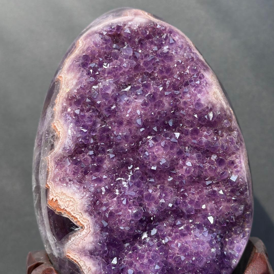 ウルグアイ産❣️希少❣️天然石アメジストのドーム　置物　G.177