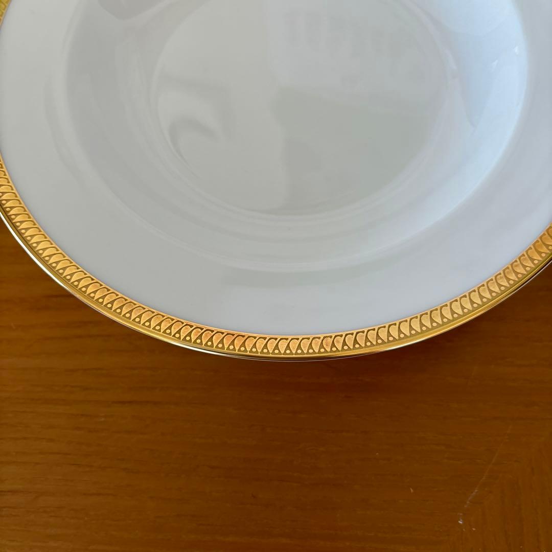 大倉陶園　片葉金蝕　22cmスープ皿　3枚