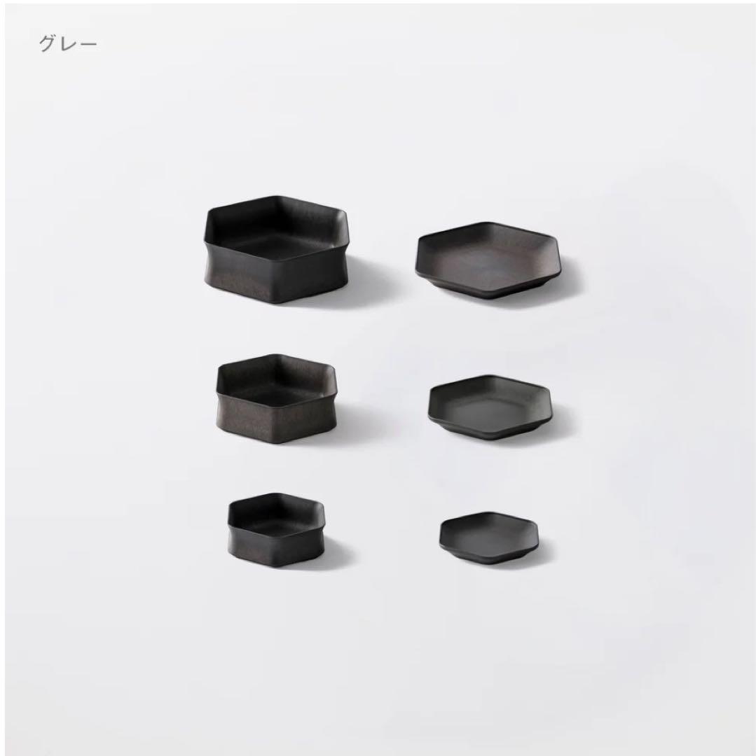 ARAS エイラス　深鉢ロッカク中小2セット　平皿ロッカク大中小　2セット