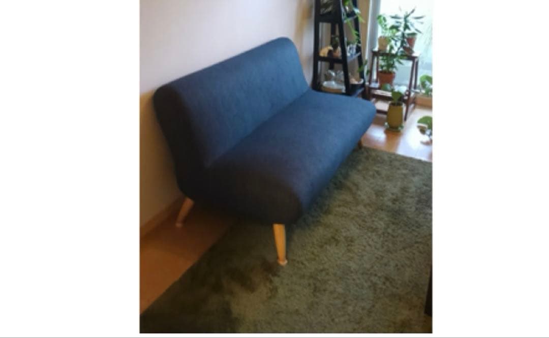 NOYES 2人掛けソファ　ネイビー　ブルー　ノイエス