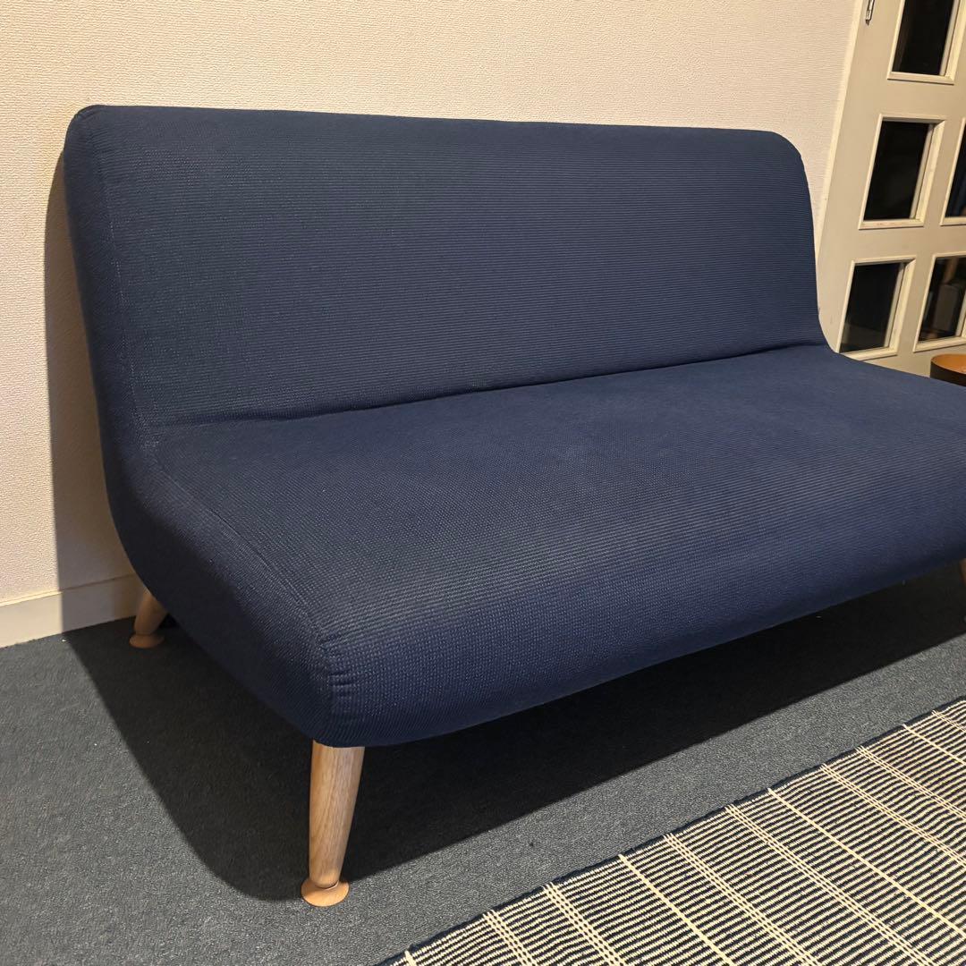 NOYES 2人掛けソファ　ネイビー　ブルー　ノイエス