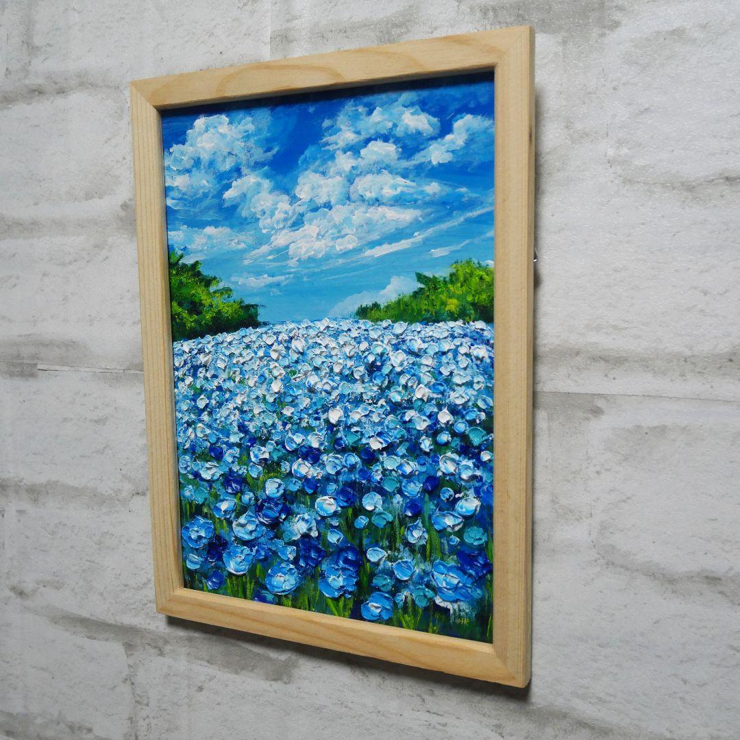 油絵 油彩 油彩画 絵 絵画【青の丘】 - メルカリ