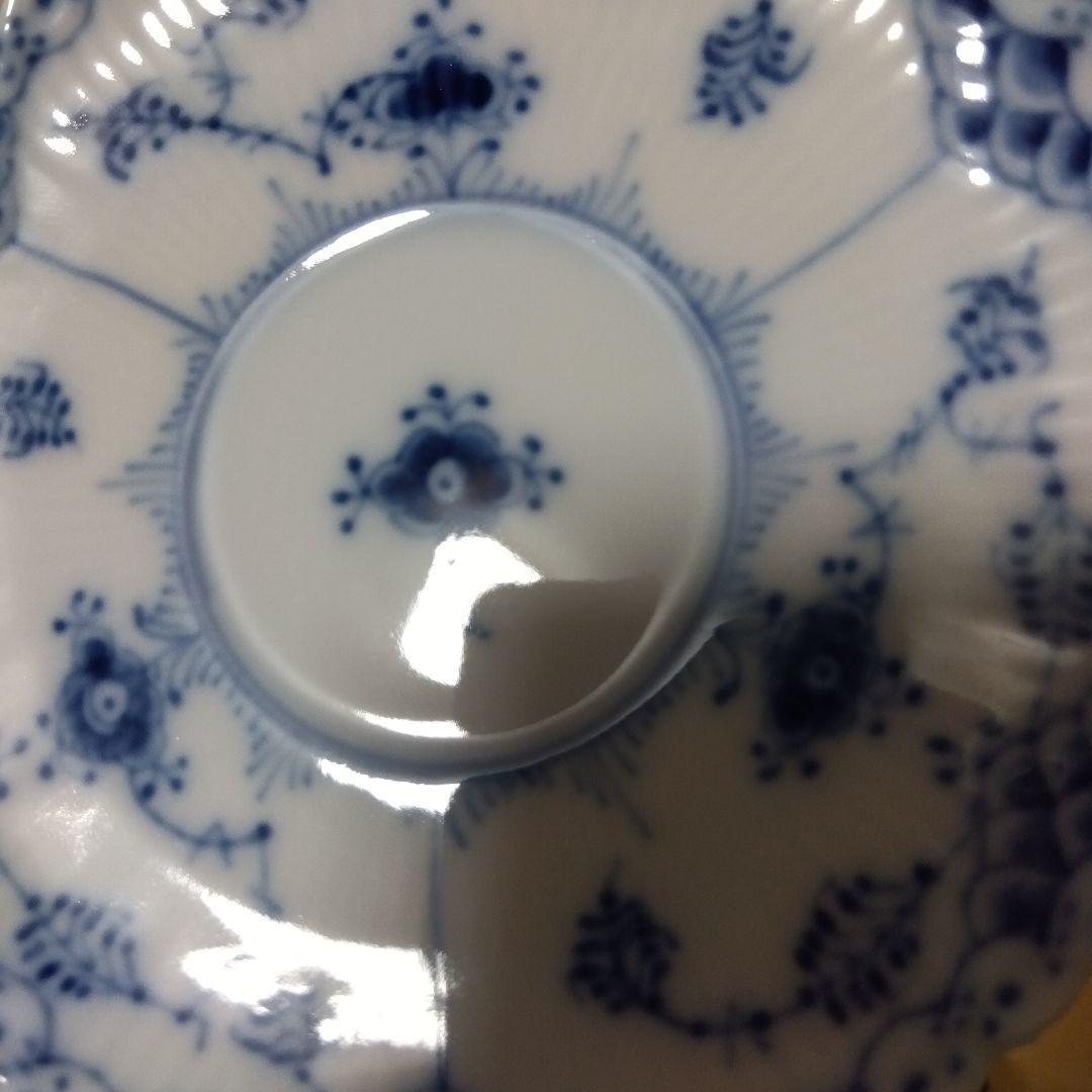 ロイヤルコペンハーゲン ブルーフルーテッド フルレース カップ＆ソーサー　ペア