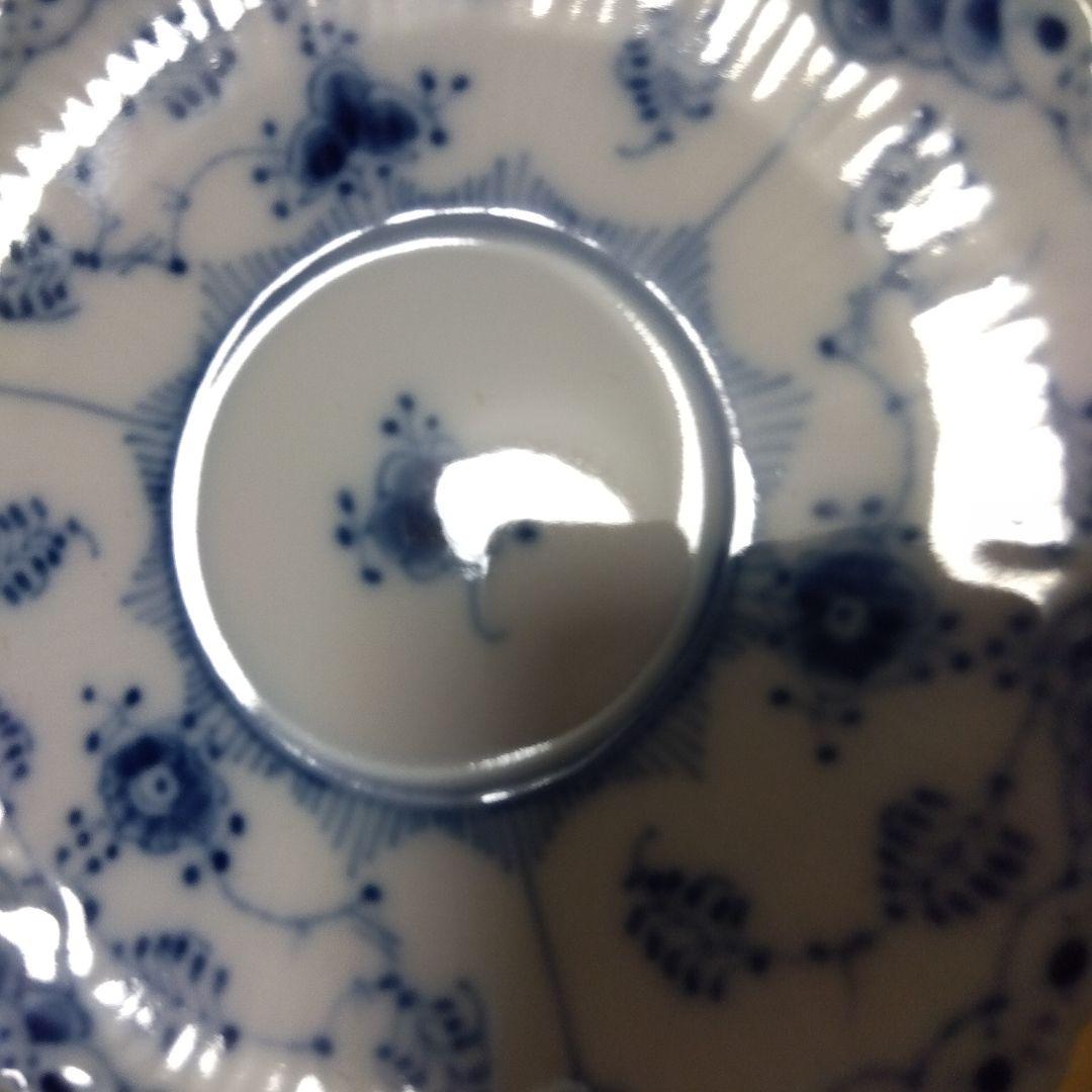 ロイヤルコペンハーゲン ブルーフルーテッド フルレース カップ＆ソーサー　ペア