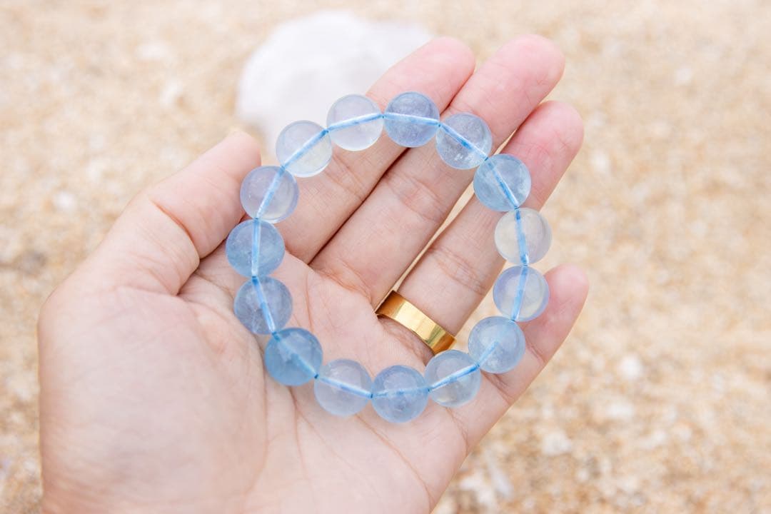 天然石ブレスレット　アクアマリン