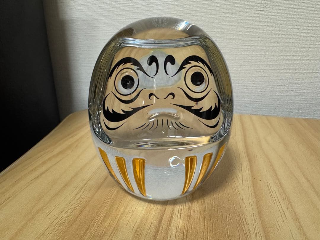 ☆みかん☆バカラ Baccarat ダルマ クリスタル置物