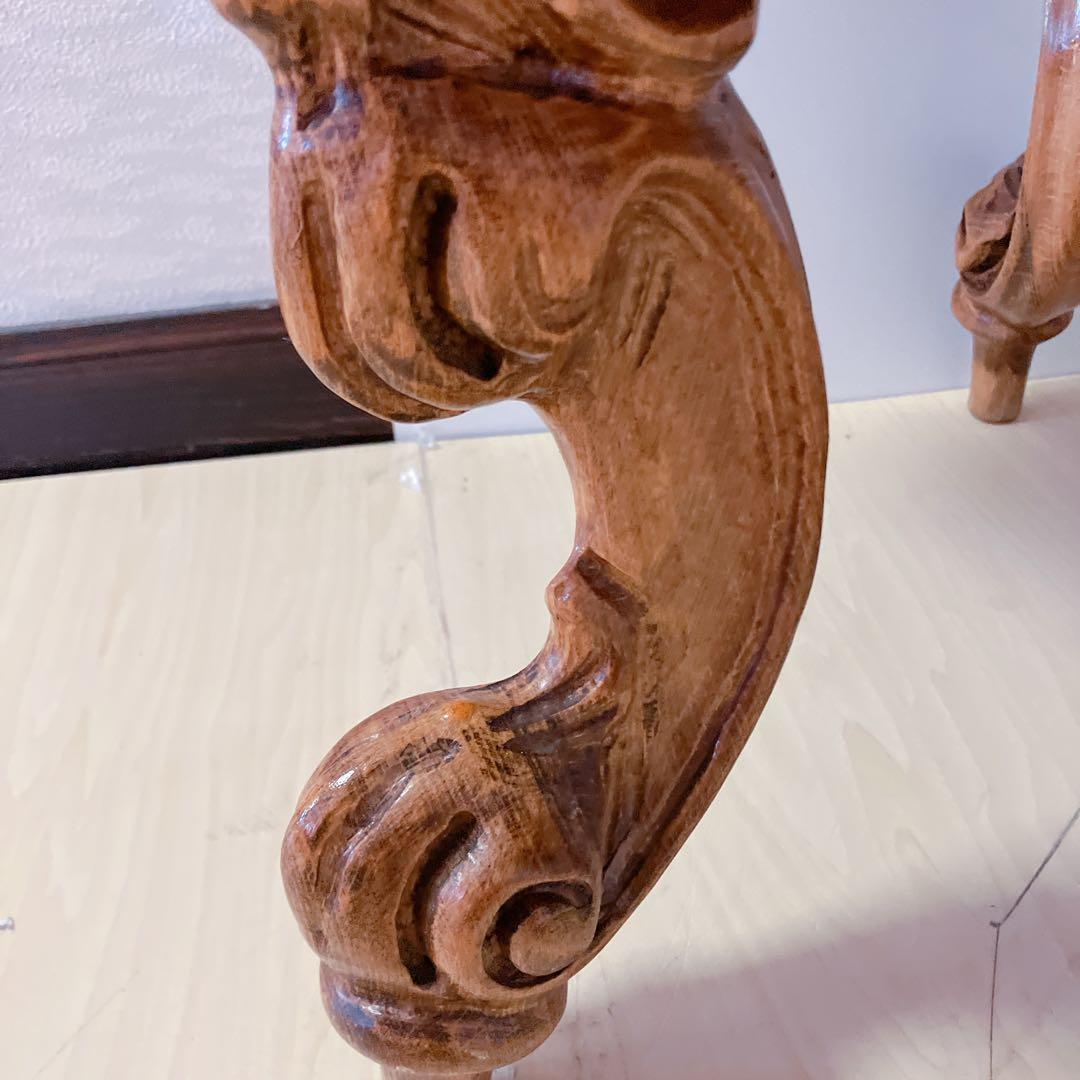 イタリア家具　アンティーク　ローテーブル　ダイニングテーブル　猫脚　ロココ調