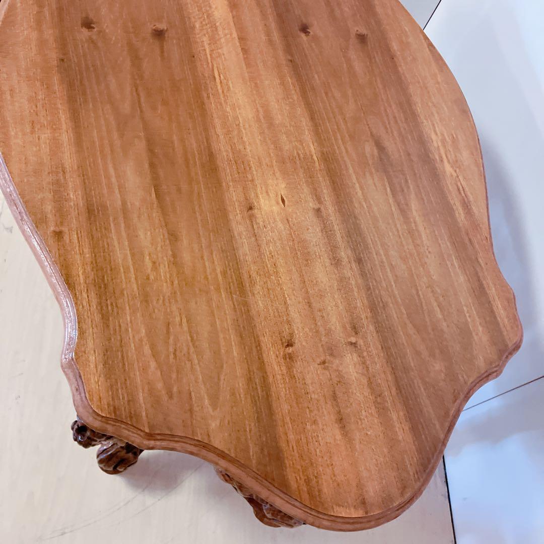 イタリア家具　アンティーク　ローテーブル　ダイニングテーブル　猫脚　ロココ調