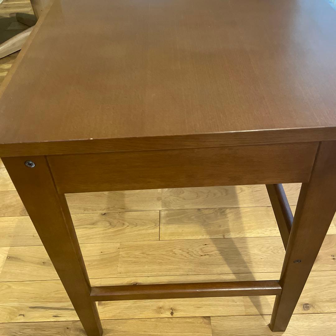 【カリモク60】デスク、引出し付き、ウォールナット色【キハダ お取り置き】