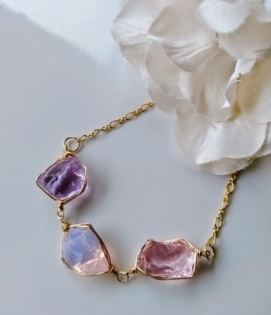 Kgf14 希少 アンダラ ルミネッセントピンク パープル 3カラー ブレス