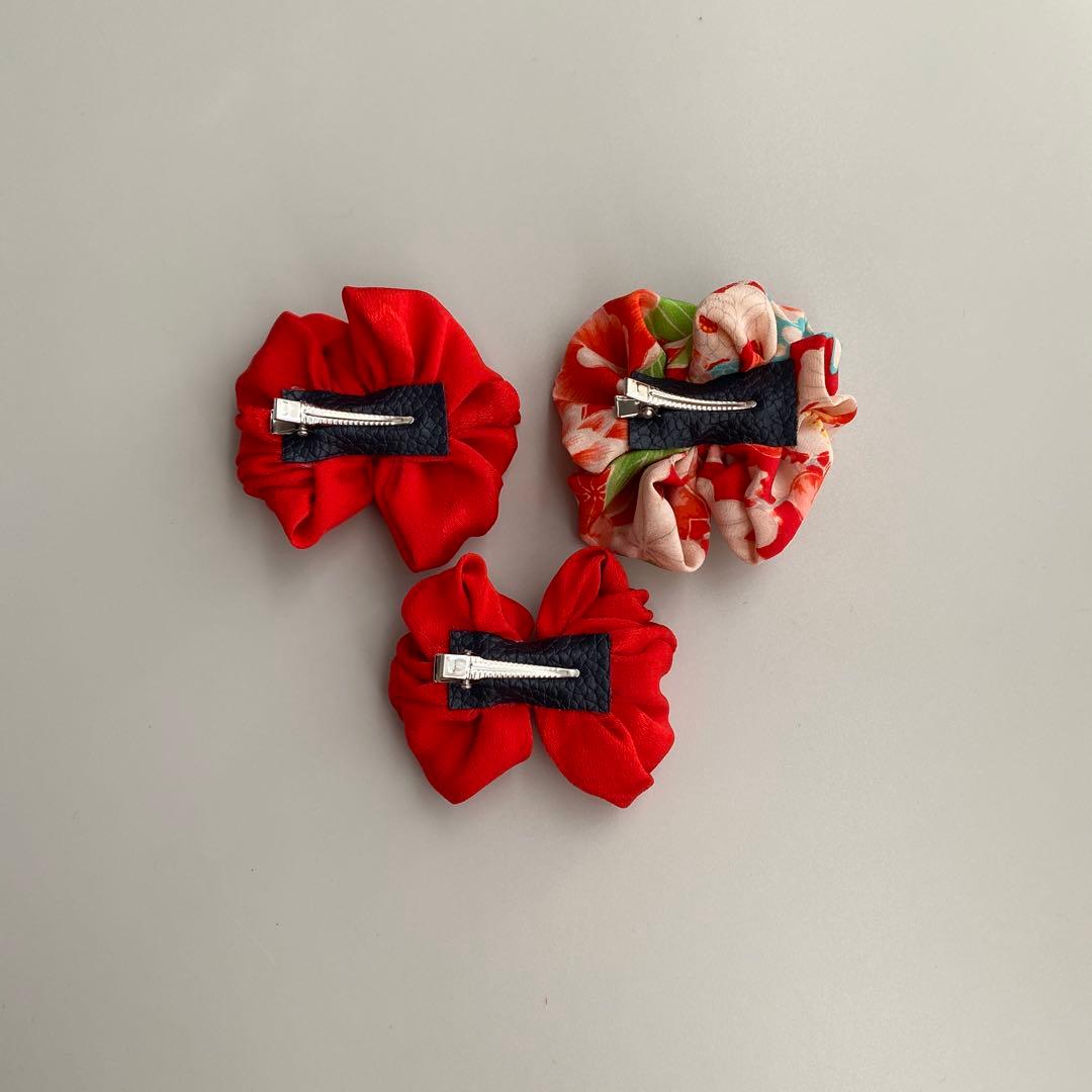 aayy＊　七五三　ヘッドドレス　着物リメイク　アンティーク　髪飾りセット