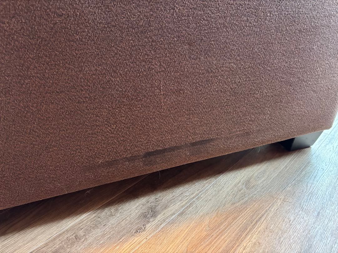 アイラーセン　ブラウンファブリック2.5人掛けソファ