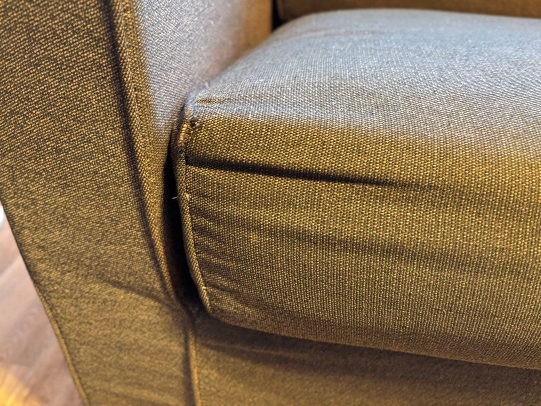 アイラーセン　ブラウンファブリック2.5人掛けソファ