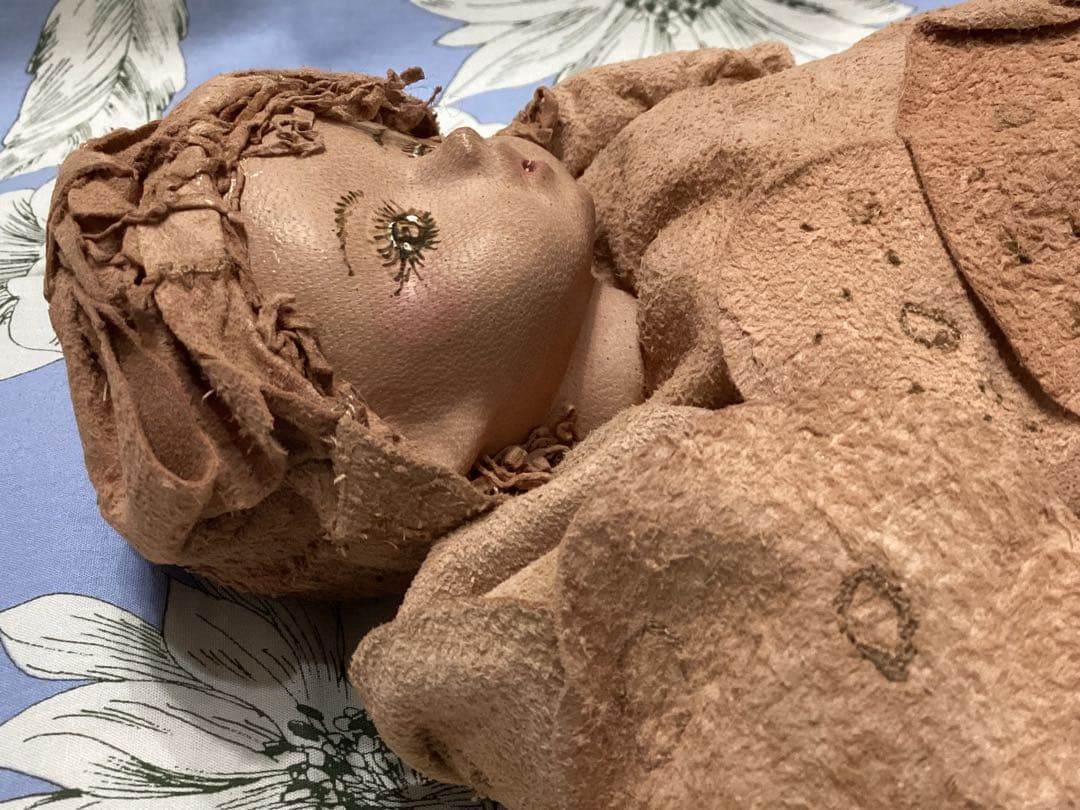 創作人形作家山下昌子　MAKODOLL 未使用　羊革花の装飾 アートドール箱付