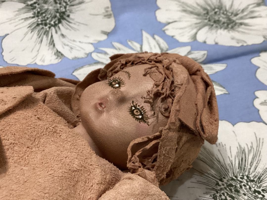 創作人形作家山下昌子　MAKODOLL 未使用　羊革花の装飾 アートドール箱付