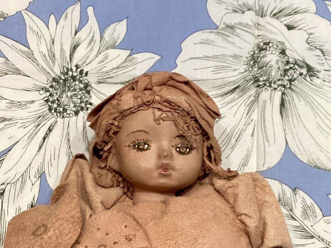 創作人形作家山下昌子　MAKODOLL 未使用　羊革花の装飾 アートドール箱付