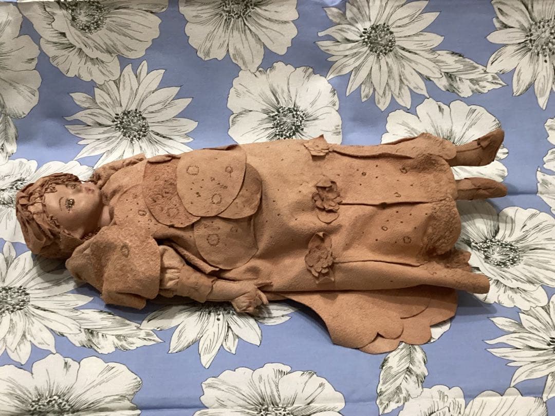 創作人形作家山下昌子　MAKODOLL 未使用　羊革花の装飾 アートドール箱付