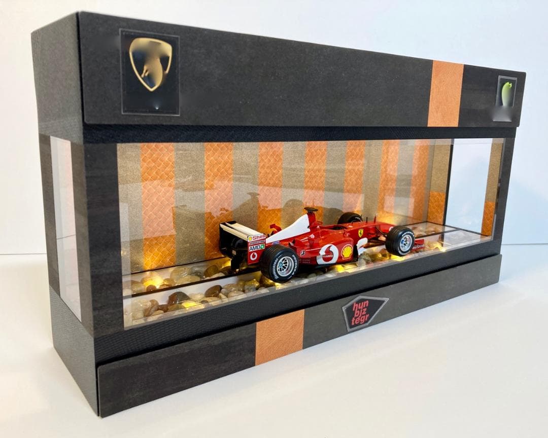 レジン＆小石・1/64~1/24・ディスプレーBOX / スタイリッシュジオラマ