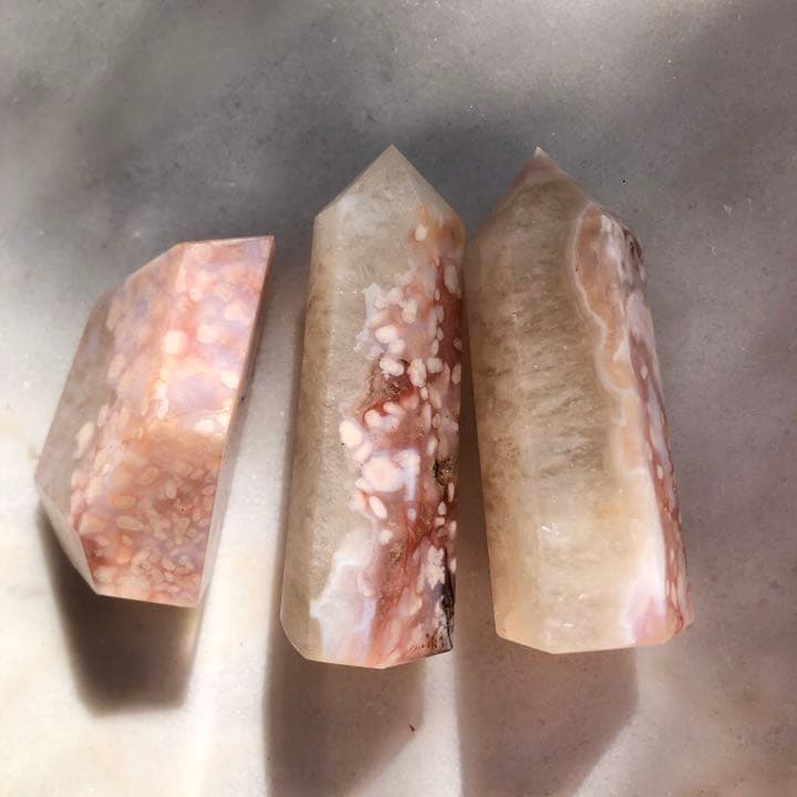 カーネリアンフラワーアゲート 3P