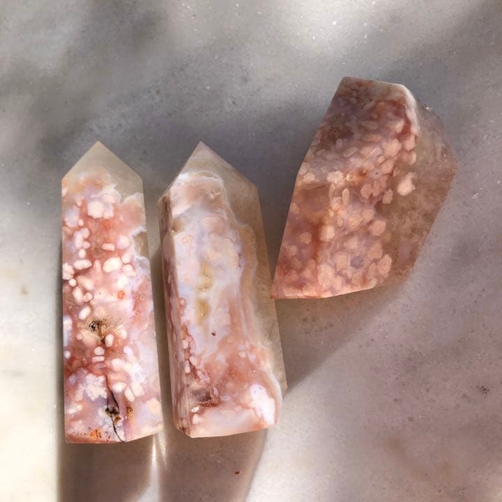 カーネリアンフラワーアゲート 3P