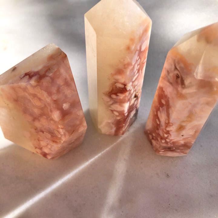 カーネリアンフラワーアゲート 3P