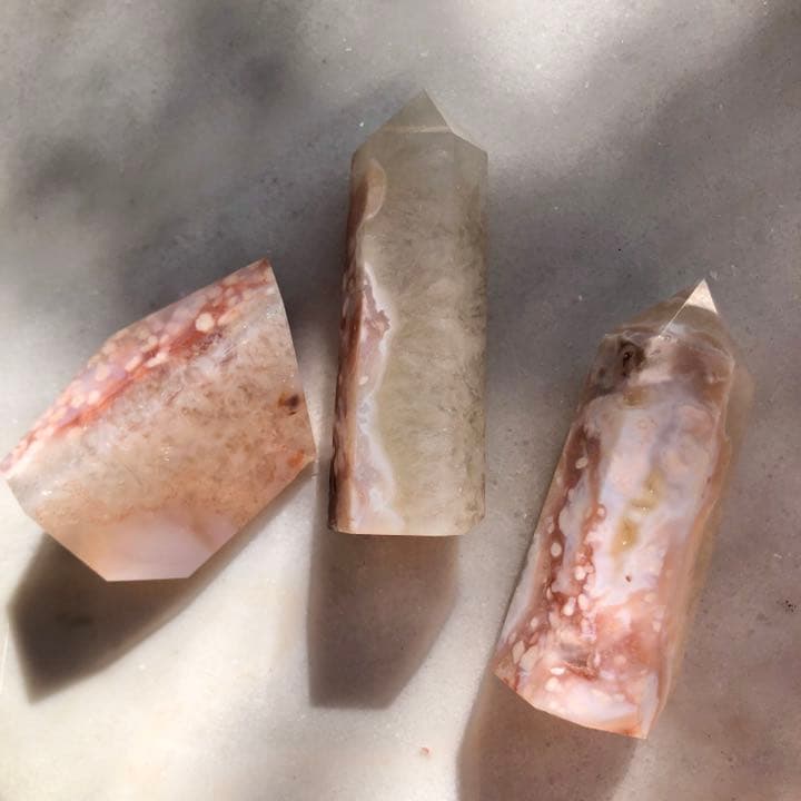 カーネリアンフラワーアゲート 3P