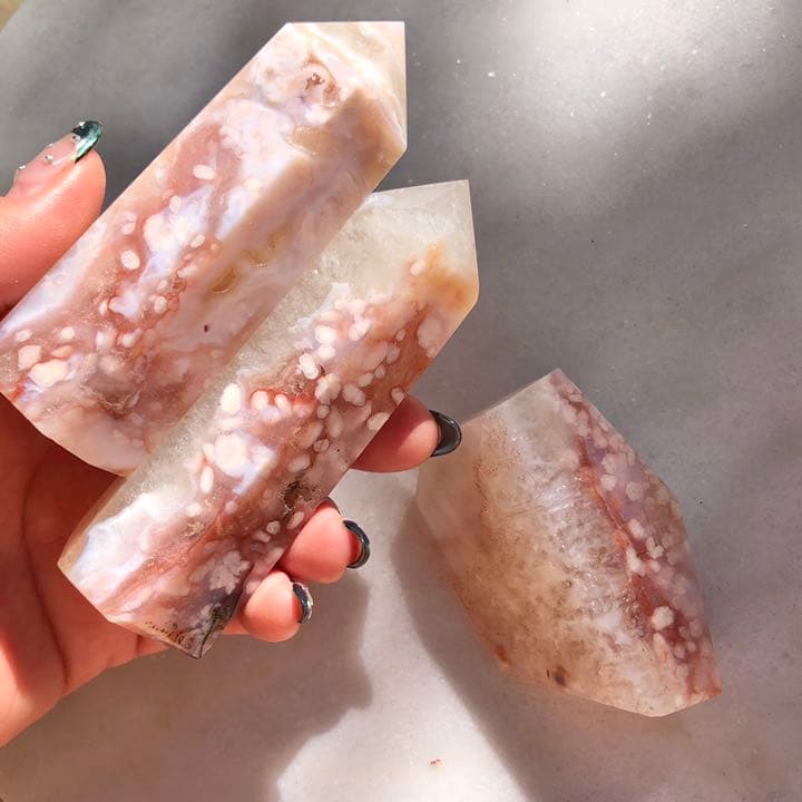 カーネリアンフラワーアゲート 3P