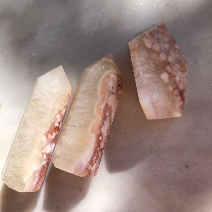 カーネリアンフラワーアゲート 3P