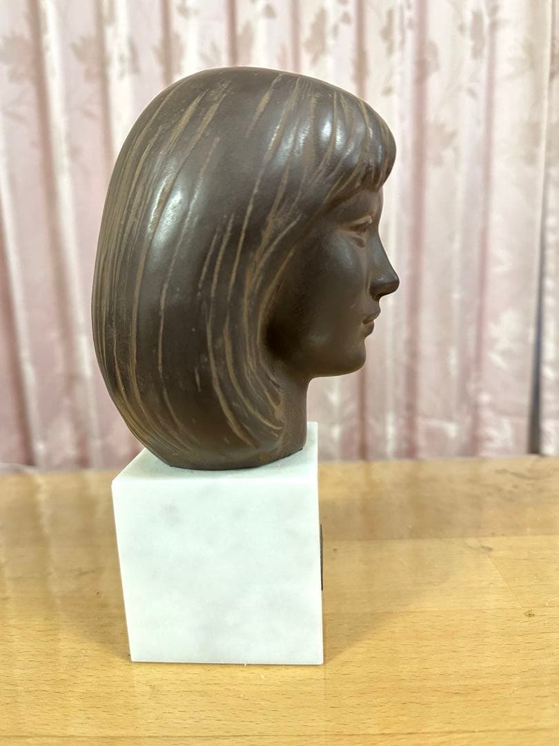 舟越保武 少女像 ブロンズ 彫刻 オブジェ 美術品 現代アート 彫塑