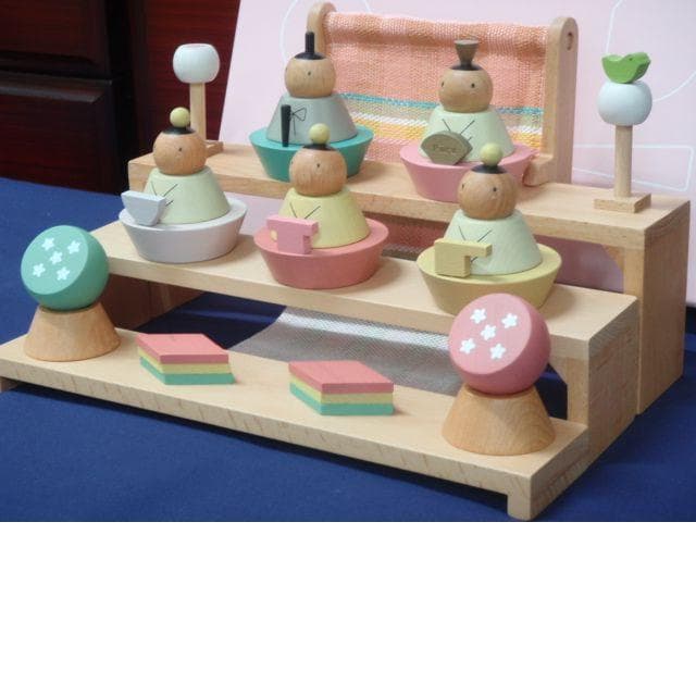 値下げ！在庫放出！●新品♪Puca(プーカ)のひな人形 木製 組み木 お雛様●