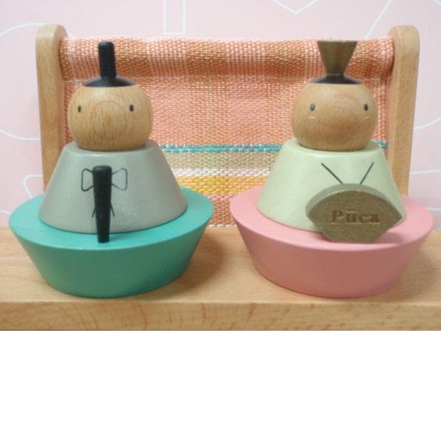 値下げ！在庫放出！●新品♪Puca(プーカ)のひな人形 木製 組み木 お雛様●