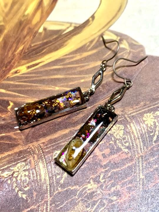 パワーストーンピアス✨２セット　ペア　隕石