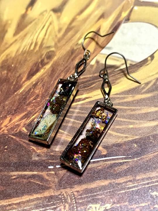 パワーストーンピアス✨２セット　ペア　隕石