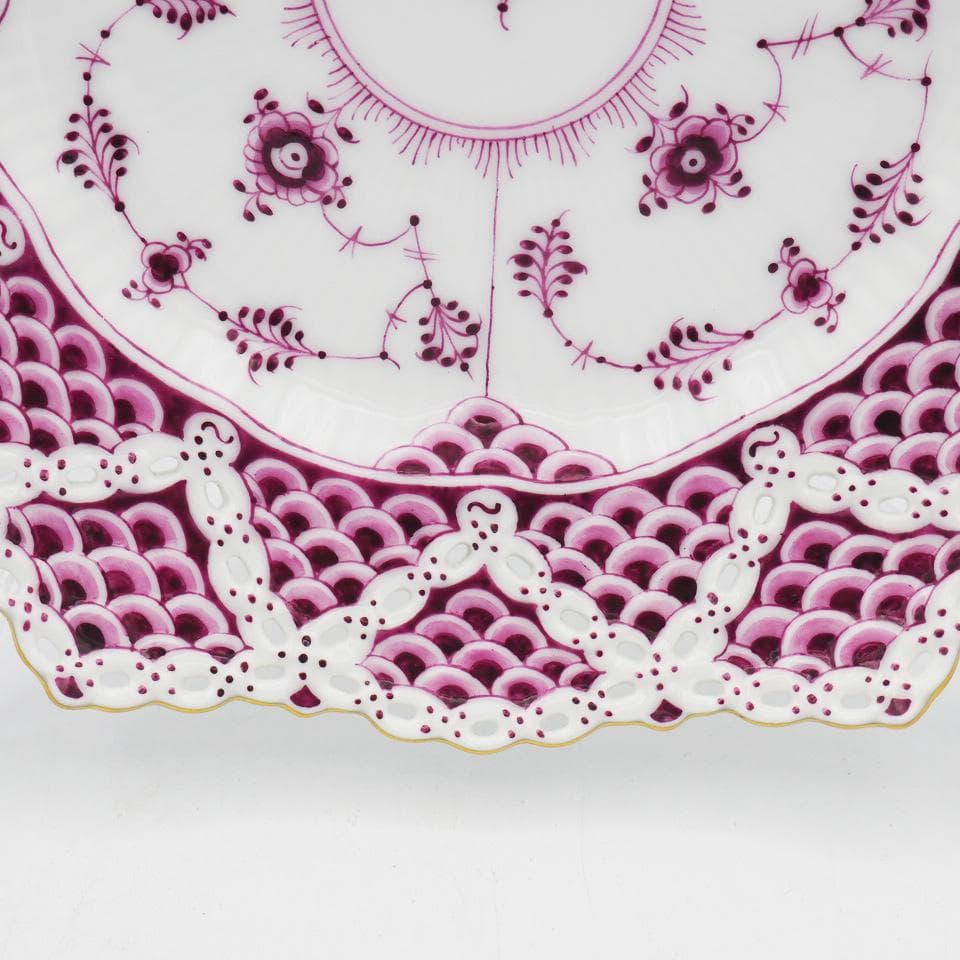 ロイヤルコペンハーゲン バーガンディ ダブルレース プレート 17.5cm #2